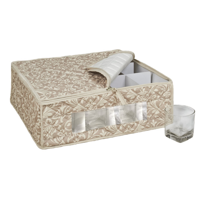 Blue With Flower Print China Cup Storage Containers,Coffee Cup Storage